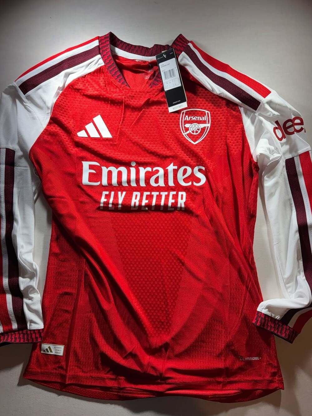 Adidas Arsenal Long Sleeve Home Jersey Red